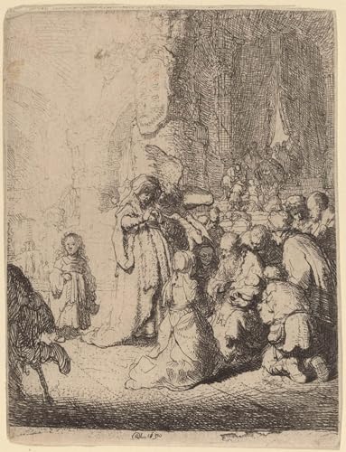 YIMACBJXX Berühmte Gemälde Abstrakter Druck Malerei Poster die Darstellung im Tempel mit dem Engel: Kleiner Teller von Rembrandt Van Rijn Berühmte Leinwand für Heimtextilien 60x90cm YIMACBJXX Berühmte Gemälde Abstrakter Druck Malerei Poster die Darstellung im Tempel mit dem Engel: Kleiner Teller von Rembrandt Van Rijn Berühmte Leinwand für Heimtextilien 60x90cm von YIMACBJXX