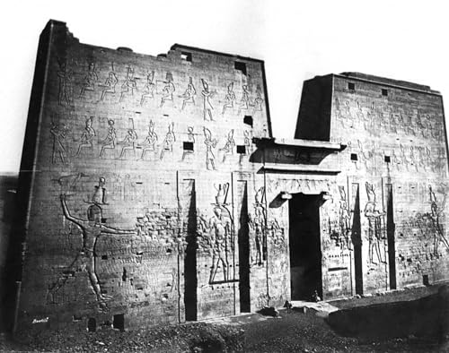 YIMACBJXX Berühmte Gemälde Graffiti Leinwanddruck Dekorative Bilder Edfu Nubia Egypt von Félix Bonfils Vintage Wandbild für Office Home Decor 60x90cm von YIMACBJXX