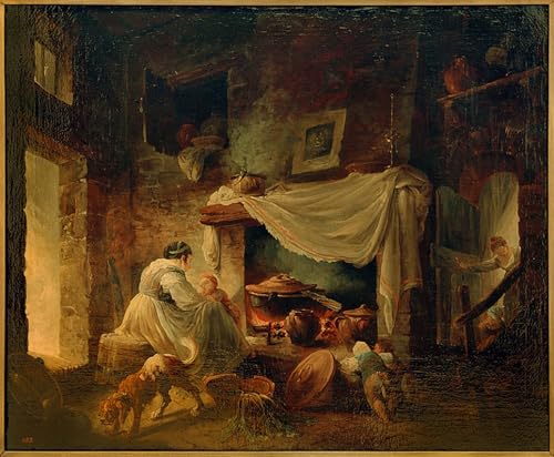 YIMACBJXX Berühmte Gemälde Leinwand Drucken Poster Wandbilder Cuisine Italienische von Hubert Robert Modern Poster für Wohnzimmerdekoration 60x90cm von YIMACBJXX