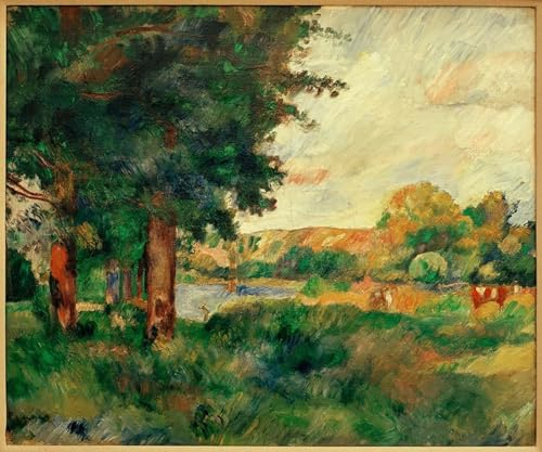 YIMACBJXX Berühmte Gemälde Leinwand Drucken Poster Wandbilder Insellandschaft Francegrands Arbres Von Pierre Auguste Renoir Modern Poster für Wohnzimmerdekoration 60x90cm von YIMACBJXX