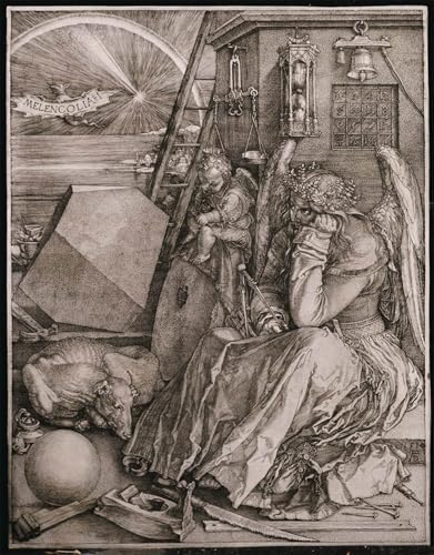 YIMACBJXX Berühmte Gemälde Leinwand Drucken Poster Wandbilder Melancholie von albrecht dürer Modern Poster für Wohnzimmerdekoration 60x90cm von YIMACBJXX