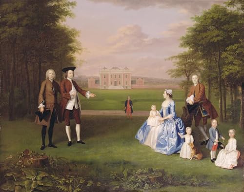 YIMACBJXX Berühmte Gemälde Leinwand Drucken Poster Wandbilder Robert Gwillym von Atherton und seine Familie von Arthur Devis Modern Poster für Wohnzimmerdekoration 60x90cm von YIMACBJXX