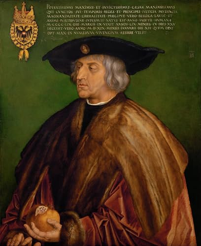 YIMACBJXX Berühmte Gemälde Leinwand Wandkunst Kunst Poster Porträt von maximilian i. von albrecht dürer klassischer Kunstdruck für Schlafzimmer Home Decor 60x90cm von YIMACBJXX