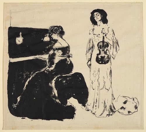 YIMACBJXX Berühmte Gemälde Leinwand Wandkunst Kunst Poster Violinkonzert von edvard munch klassischer Kunstdruck für Schlafzimmer Home Decor 60x90cm von YIMACBJXX