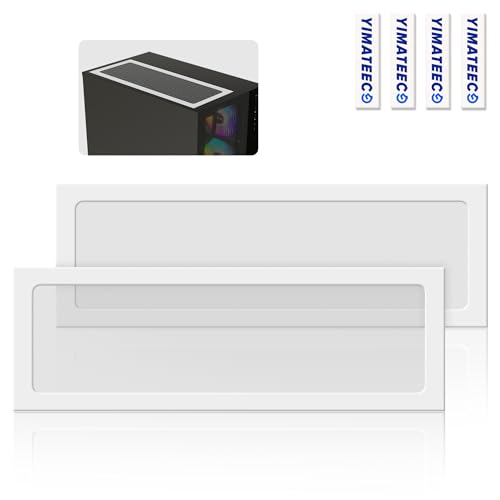 YIMATEECO MATEECO Magnetischer Staubfilter Lüfterabdeckung PC 360mm mit Ultrafein 80 Maschen Nylon Netz, PC Staubfilter Lüfterabdeckung Kompatibel PC-Lüfter,PC-Kühler(Nylon, 120x360mm, 2Stü, Weiß) von YIMATEECO