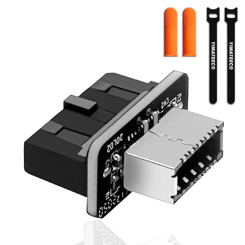 YIMATEECO USB 3.0 Frontplattenadapter, 19Pin USB 3.0 Front Socket auf Typ E Front Panel Header Adapter, Internal Vertikaler USB 3.1 20-Pin Adapterkonverter für Motherboard YIMATEECO USB 3.0 Frontplattenadapter, 19Pin USB 3.0 Front Socket auf Typ E Front Panel Header Adapter, Internal Vertikaler USB 3.1 20-Pin Adapterkonverter für Motherboard von YIMATEECO