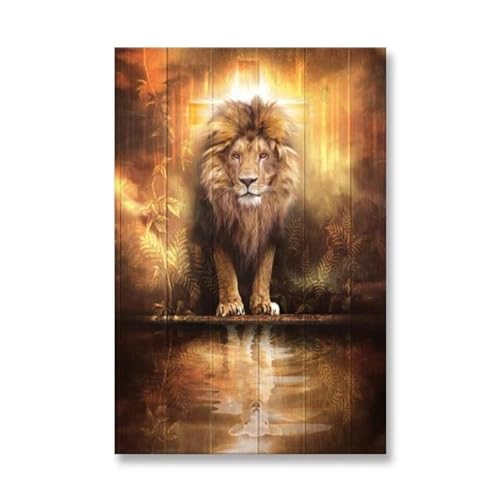 Klassische Leinwand Poster Jesus Löwe Von Juda Wand Kunst Malerei Poster Und Drucke Nordic Wand Bilder Für Wohnkultur A8 60X90Cm Kein Rahmen von YIMESOY