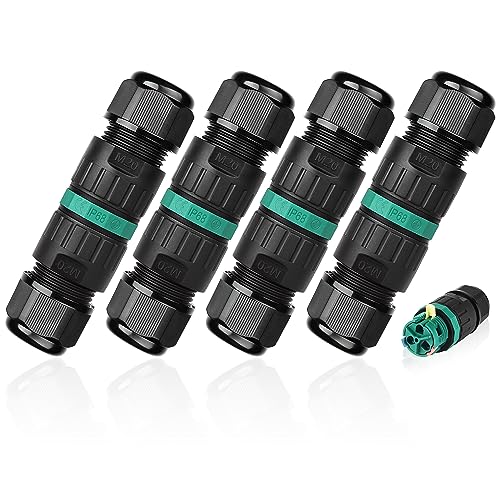 Kabelverbinder Wasserdicht IP68 - YIMIAY Abzweigdosen Wasserdicht mit 3-polig verbindungsklemmen für Ø4-12 mm Kabeldurchmesser für Garten im Freienwasserdicht, 4 Stück Kabelverbinder Wasserdicht IP68 - YIMIAY Abzweigdosen Wasserdicht mit 3-polig verbindungsklemmen für Ø4-12 mm Kabeldurchmesser für Garten im Freienwasserdicht, 4 Stück von YIMIAY