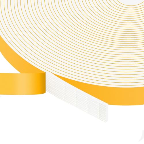 YIMIKI Schaumstoff Dichtungsband für Türen 12mm(B) x1.5mm(D), Selbstklebend Schaumstoffband Türdichtung Gegen Kalte Warme Zugluft/Anti-Kollision/Schalldichter/Wasserdichter/Staubdicht Gesamt 10m lang von YIMIKI