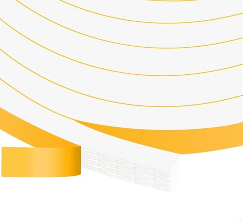 YIMIKI Schaumstoff Dichtungsband für Türen 12mm(B) x10mm(D), Selbstklebend Schaumstoffband Türdichtung Gegen Kalte Warme Zugluft/Anti-Kollision/Schalldichter/Wasserdichter/Staubdicht Gesamt 4m lang von YIMIKI
