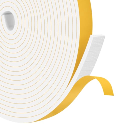 YIMIKI Schaumstoffband Selbstklebend 12mm(B) x3mm(D), Dichtungsband für Türen Fenster Isolierbänder Dichtband Fensterdichtung kochfeld für Kollision Schallschutz Wasserdicht Staubdicht, Gesamt 15M von YIMIKI