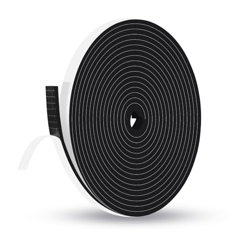 YIMIKI Schaumstoffstreifen Selbstklebend 9mm(B) x 3mm(D) Dichtungsband Schaumstoff Klebeband Türdichtungen Gummidichtung für Kollision Siegel Schalldämmung Gesamt 15M lang von YIMIKI