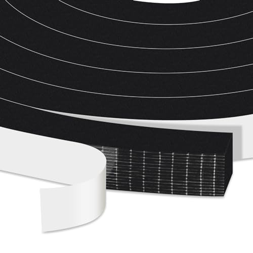 YIMIKI Selbstklebend Dichtungsband 12mm(B) x12mm(D), Abdichtungsband für Türen Fenster Schaumstoff Dichtung Gegen Kalte Zugluft/Anti-Kollision/Schalldichter/Wasserdichter/Staubdicht Gesamt 4M lang von YIMIKI