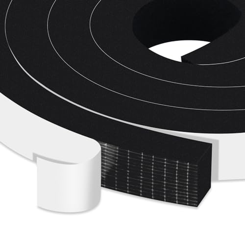 YIMIKI Tür Dichtungen Selbstklebend Lärm Schalldämmung 25mm(B) x20mm(D), Schaumstoff Klebeband Selbstklebend Gegen Zugluft/Anti-Kollision/Schalldichter/Wasserdichter/Staubdicht Gesamt 4M lang von YIMIKI