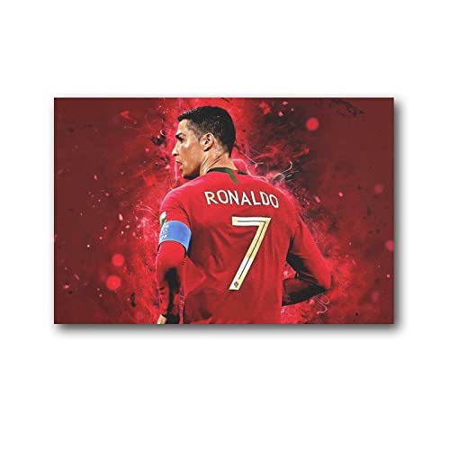 YIMING Cristiano Ronaldo Poster, Nationalmannschaft, Fußballspieler, Bilddruck, Leinwand, Poster, Wandfarbe, Kunst, Poster, Dekoration, moderne Kunstwerke, Geschenkidee, 30 x 45 cm von YIMING