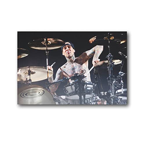 YIMING Travis Barker Schlafzimmer-Poster, Konzert, Foto, Trommel, Leinwand, Poster, Wandkunst, Bilddrucke, hängende Foto-Geschenkidee, Dekoration, Heimposter, Kunstwerke, 30 x 45 cm von YIMING