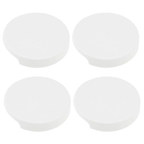 YINETTECH 4 Stück Balkontürgriff Kunststoff Weiß Terrassentürgriff 50mm Durchmesser Runder Ziehgriff Muschel Möbeltür Hardware Zubehör von YINETTECH