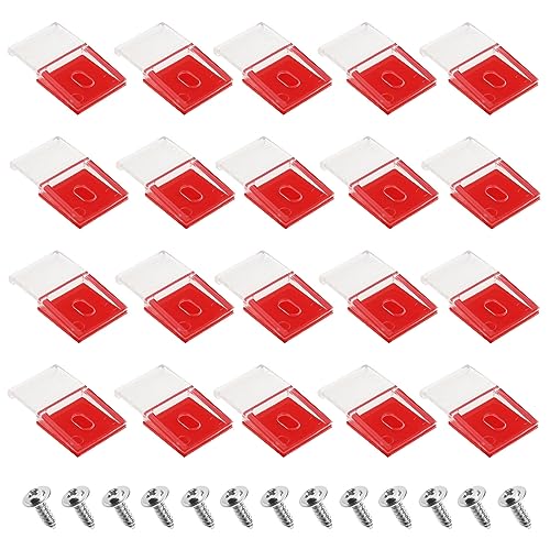50 Stück Transparente Lichtstreifen-Clips mit 50 Schrauben Selbstklebende LED-Lichtbefestigungen Passend für 10mm Breite Lichtstreifen 28x16mm von YINETTECH