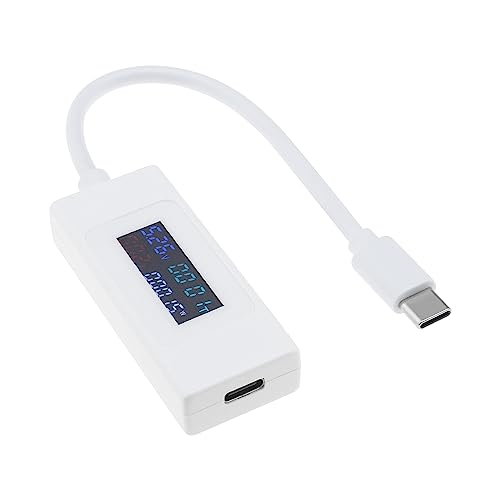 YINETTECH USB-C Leistungstester Professioneller Strom Spannung Leistungstester Elektrischer Tester Zubehör für Telefon Laptops Autoladegeräte Netzteile 4–30V Weiß von YINETTECH