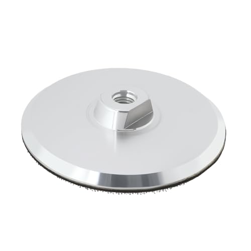 YINETTECH 1 x 12,7 cm Aluminium-Stützteller M14 Klettverschluss-Rückenpolierscheibe für Winkelschleifer, Steinpolieren, 125 mm, Silber YINETTECH 1 x 12,7 cm Aluminium-Stützteller M14 Klettverschluss-Rückenpolierscheibe für Winkelschleifer, Steinpolieren, 125 mm, Silber von YINETTECH