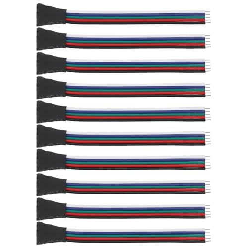 YINETTECH 10 Stück 5-poliger RGBW-LED-Anschluss 2,54 Mm Buchse 25 V für Lichtstreifen 10 Cm YINETTECH 10 Stück 5-poliger RGBW-LED-Anschluss 2,54 Mm Buchse 25 V für Lichtstreifen 10 Cm von YINETTECH