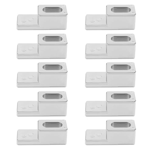 YINETTECH 10 Stück 6 Mm Duschglasplattenhalterung Verchromter Halteclip aus ABS-Kunststoff für Badezimmergehäuse Türklemmhalterung Halteclip von YINETTECH
