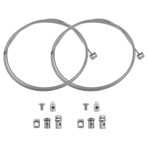 YINETTECH 2 Sets Gaskupplungszug Reparatursatz mit lötfreier Nippelhülse und Muttern-Set, kompatibel mit Rasenmäher, Rotovator, 100 cm von YINETTECH