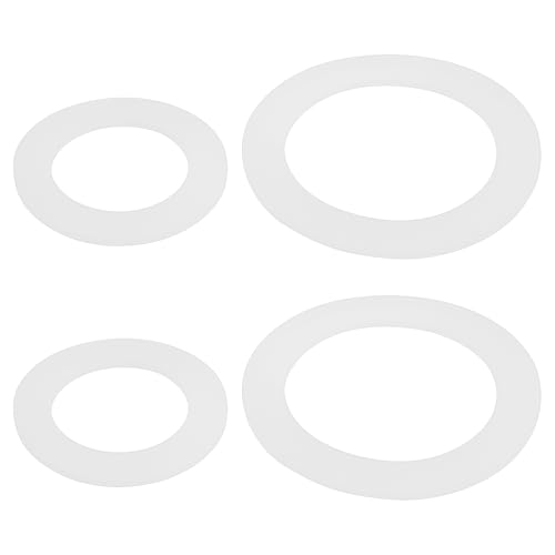 YINETTECH 2 Sets Silikon-Spülventil-Basisdichtung, Unterlegscheibe, WC-Spülkasten-Dichtung, kompatibel mit Grohe Adagio 43808000 43544000 Kolben (66 x 46,5 x 2 mm, 47 x 30 x 2 mm) von YINETTECH