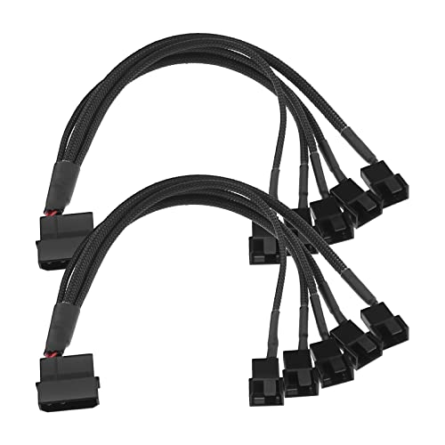 YINETTECH 2 Stück 5-in-1 4-Pin Molex auf 5 x 3-Pin/4-Pin PC-Gehäuse Lüftertrenner, PC-Gehäuse, Lüftertrenner, Y-Netzadapterkabel, kompatibel mit 3- oder 4-poligen Lüftern YINETTECH 2 Stück 5-in-1 4-Pin Molex auf 5 x 3-Pin/4-Pin PC-Gehäuse Lüftertrenner, PC-Gehäuse, Lüftertrenner, Y-Netzadapterkabel, kompatibel mit 3- oder 4-poligen Lüftern von YINETTECH