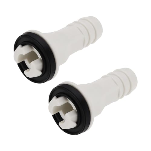 YINETTECH 2 Stück Klimaanlagen Ablauf Gerade Anschlussstück 3/5 Zoll 15mm Gerades Anschlussstück Ablaufschlauch Anschlussstück mit Gummiring für Fenster Klimaanlage von YINETTECH