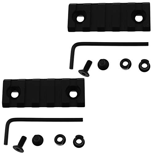 YINETTECH 2x 5 Slot Jagd 55mm x 9mm x 20mm Picatinny Weaverschiene für Keymod Montage von YINETTECH