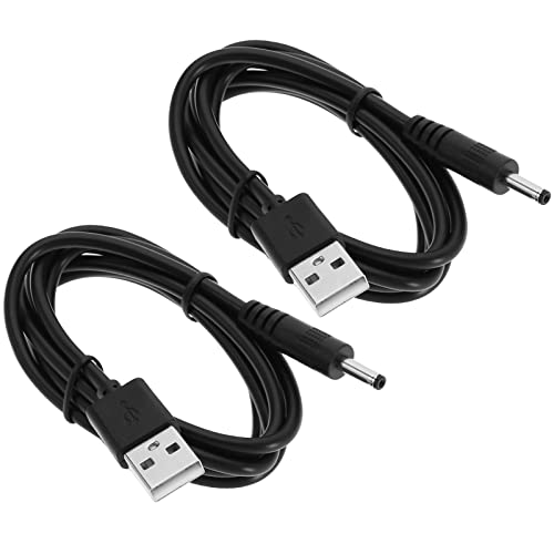 YINETTECH 3 Stück USB Zu DC 3,5 X 1,35mm Datenkabel Kompatibel mit FOREO Luna/Luna 2/ Luna 3/ Mini 2 USB Zu DC 5 V Netzkabel Jack Ladekabel von YINETTECH