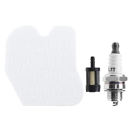 YINETTECH 3-teilig Set Luftfilter Zündkerze Kraftstofffilter Kompatibel mit Husqvarna 230 235 235E 236 240 240E Kettensäge Ersetzt 545061801 von YINETTECH