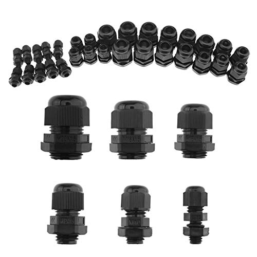 YINETTECH 30x Drahtkontermutter M8 M10 M12 M16 M18 M20 Kabeldichtung Abdeckung Gelenk Wasserdicht IP68 Nylon Kabelverschraubung Kit YINETTECH 30x Drahtkontermutter M8 M10 M12 M16 M18 M20 Kabeldichtung Abdeckung Gelenk Wasserdicht IP68 Nylon Kabelverschraubung Kit von YINETTECH