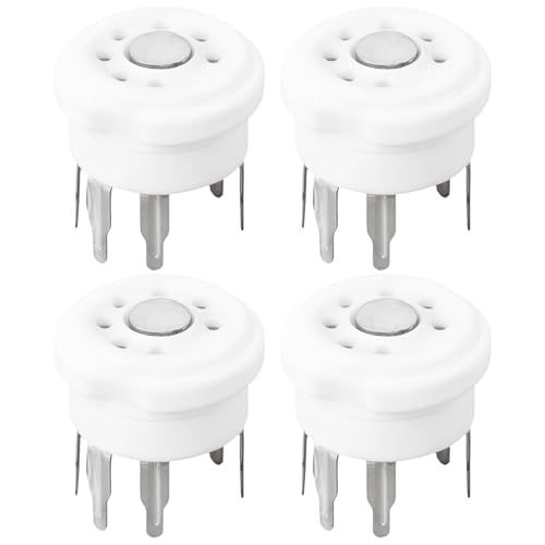 YINETTECH 4 Stücke 7 Pin Keramik Röhrenfassung B7G 7EK Pico 7-Stift Print Mount 9,5mm Pitch für EL90 EL95 EC90 EF95 6C4 12AV6 von YINETTECH