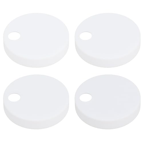 YINETTECH 4Pcs WC-Bolzen Dekorative Abdeckkappe 45x8mm für Toilettensitz Weiß von YINETTECH