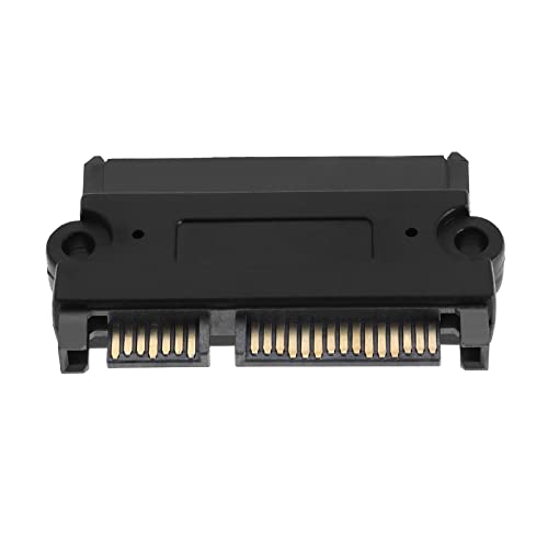 YINETTECH SATA 22Pin 7+15 Stecker auf Buchse Adapter für Festplatten, optische Laufwerke, Solid State Drives schwarz von YINETTECH