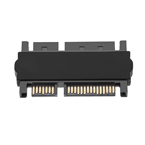 YINETTECH SATA 22Pin 7+15 Stecker auf Stecker, SATA 22Pin Verlängerungsadapter zum Anschluss von SATA-Geräten, Festplatten, optische Laufwerke, Solid-State-Laufwerken, Schwarz von YINETTECH