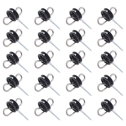 YINETTECH Weidezaun Isolator Torgriffisolator 20-teiliger Doppelring Isolator Zaunanker Farm Pfosten Tor Griffverschluss mit Niedriger Impedanz YINETTECH Weidezaun Isolator Torgriffisolator 20-teiliger Doppelring Isolator Zaunanker Farm Pfosten Tor Griffverschluss mit Niedriger Impedanz von YINETTECH