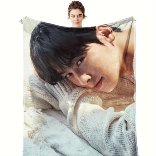 YINGD Cha Eun Deluxe-Flanelldecke mit Woo-Muster, leicht und Plüsch, gemischte Farben, Polyester 100.00, Digitaldruck, schmutzabweisend, moderner Stil, Cartoon-Thema, Größe 20 YINGD Cha Eun Deluxe-Flanelldecke mit Woo-Muster, leicht und Plüsch, gemischte Farben, Polyester 100.00, Digitaldruck, schmutzabweisend, moderner Stil, Cartoon-Thema, Größe 20 von YINGD