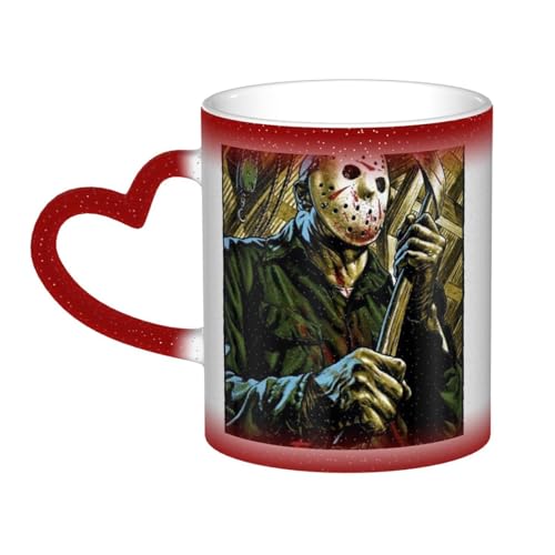 YINGD Chucky Kaffeetassen mit Cartoon-Figuren, weiße Keramik-Teetassen, wärmeempfindliche Farbwechsel, 330 ml, kreative Tasse, Geburtstagsgeschenk, Heimtrinken, großes Fassungsvermögen YINGD Chucky Kaffeetassen mit Cartoon-Figuren, weiße Keramik-Teetassen, wärmeempfindliche Farbwechsel, 330 ml, kreative Tasse, Geburtstagsgeschenk, Heimtrinken, großes Fassungsvermögen von YINGD