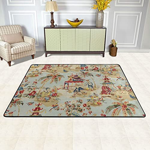 YINGD Flanell-Teppich Chinoiserie Antike Volkskunst Teppich Großer Bodenteppich rutschfest waschbar für Wohnzimmer Schlafzimmer 60 x 90 cm YINGD Flanell-Teppich Chinoiserie Antike Volkskunst Teppich Großer Bodenteppich rutschfest waschbar für Wohnzimmer Schlafzimmer 60 x 90 cm von YINGD