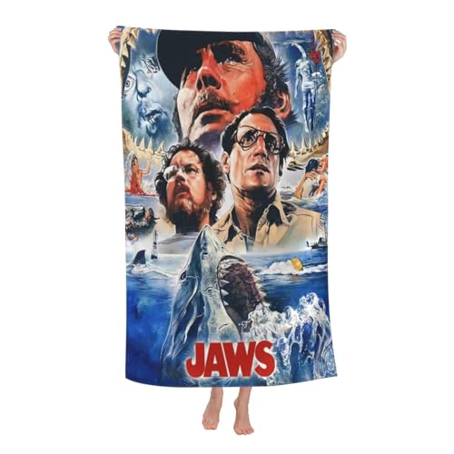 YINGD Jaws Classic Movie Strandtuch – schnell trocknende Mikrofaser, ultra-saugfähig, winddicht und sonnenschützend – ideal für Strand, Reisen, Camping und Urlaub, Campingausrüstung YINGD Jaws Classic Movie Strandtuch – schnell trocknende Mikrofaser, ultra-saugfähig, winddicht und sonnenschützend – ideal für Strand, Reisen, Camping und Urlaub, Campingausrüstung von YINGD