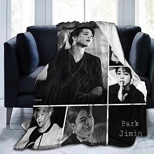 YINGD Jimin Super Weiche und Bequeme Flanelldecke Campingdecke Stranddecke Dekoration Schlafzimmer Wohnzimmer Geeignet für Kinder Erwachsene Überwurfdecken von YINGD