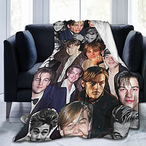 YINGD Leonardo Dicaprio Decke, ultraweich, leicht, Flanell-Fleece-Überwurf, warme Klimaanlage, Decke für Couch, Sofa, Bett, 150 cm x 125 cm YINGD Leonardo Dicaprio Decke, ultraweich, leicht, Flanell-Fleece-Überwurf, warme Klimaanlage, Decke für Couch, Sofa, Bett, 150 cm x 125 cm von YINGD