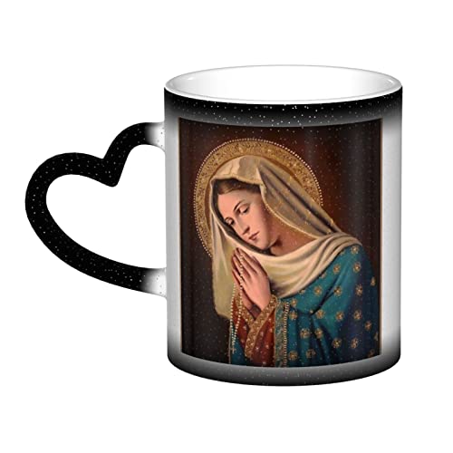 YINGD Wärmewechselnde empfindliche Tasse, Heilige Mutter Maria, 325 ml, Kaffeetasse, magischer Farbwechsel, Keramik-Teetasse YINGD Wärmewechselnde empfindliche Tasse, Heilige Mutter Maria, 325 ml, Kaffeetasse, magischer Farbwechsel, Keramik-Teetasse von YINGD