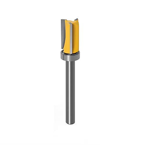 1pc Bearing Flush Trim Fräser for Holz 6mm Schaft gerade Bit Wolfram Holzbearbeitung Fräser Werkzeug (Size : NO10) von YINGDLEB
