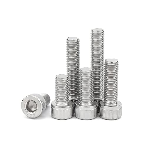 YINGDLEB 5-10 Stück M3 M4 M5 M6 Pitch 0,35/0,5/0,75 mm 304 Edelstahl A2-70 Feingewinde Sechskant-Innensechskant-Rundkopfschraube Inbusschraube(10Pcs M6x0.75x10mm) von YINGDLEB