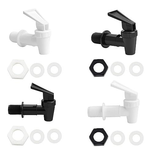 4Stück Kunststoff Getränkespender Zapfhahn Wiederverwendbare Push-Typ Wasser Zapfhahn Tülle Wasserhahn für Glas Container Bierfass Wassertank 4Stück Kunststoff Getränkespender Zapfhahn Wiederverwendbare Push-Typ Wasser Zapfhahn Tülle Wasserhahn für Glas Container Bierfass Wassertank von YINGLUOEU