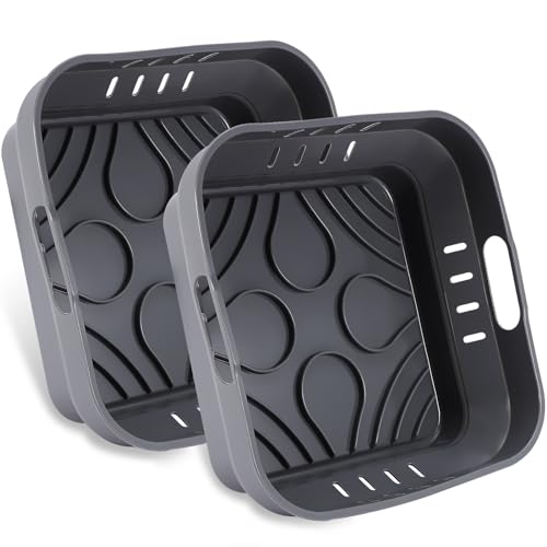 22cm Silikonform für Heißluftfritteuse, 2PCS Airfryer Zubehör XXL Silikon Backform für COSORI 5,5L, Cecotec 6L, Tefal EY8018 6,5L Wiederverwendbar anstelle Backpapier für Heißluftfritteuse Zubehör 22cm Silikonform für Heißluftfritteuse, 2PCS Airfryer Zubehör XXL Silikon Backform für COSORI 5,5L, Cecotec 6L, Tefal EY8018 6,5L Wiederverwendbar anstelle Backpapier für Heißluftfritteuse Zubehör von YINGRACE